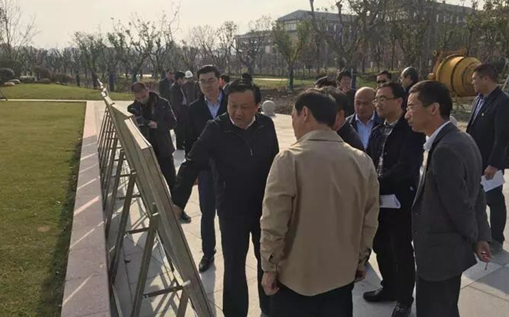 奉贤区领导实地调研上海之鱼人工湖